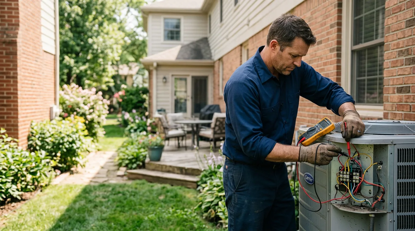HVAC technician working near Ithaca, MI
